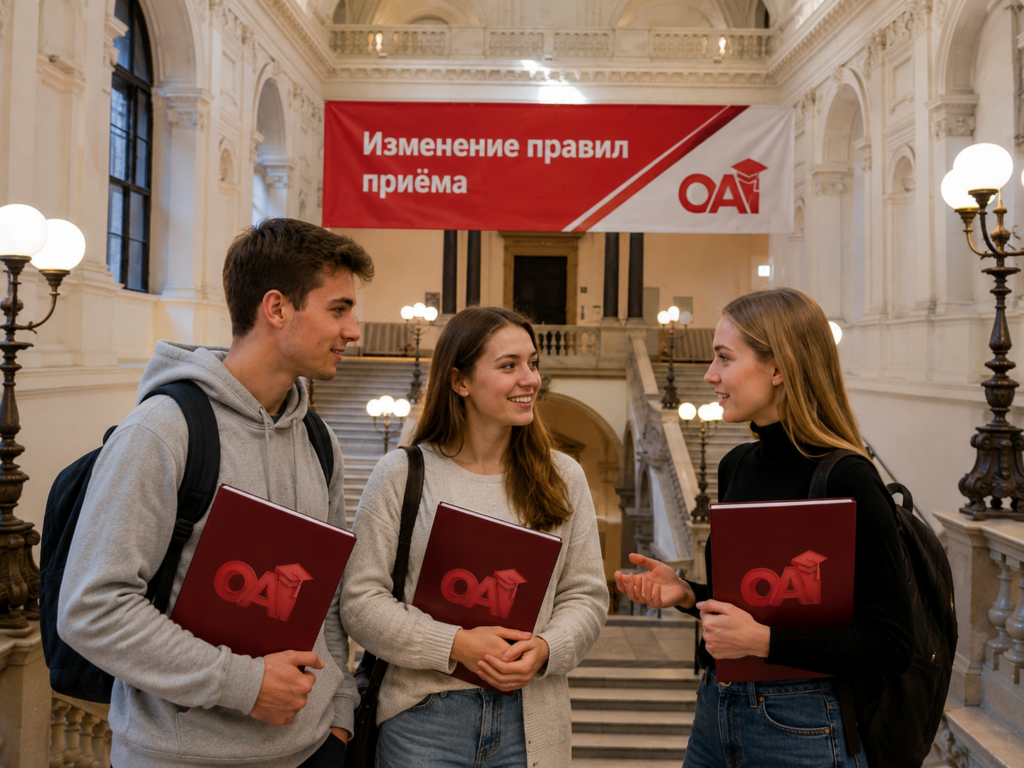 Изменения приёма в Венский центральный университет. 2018 год.